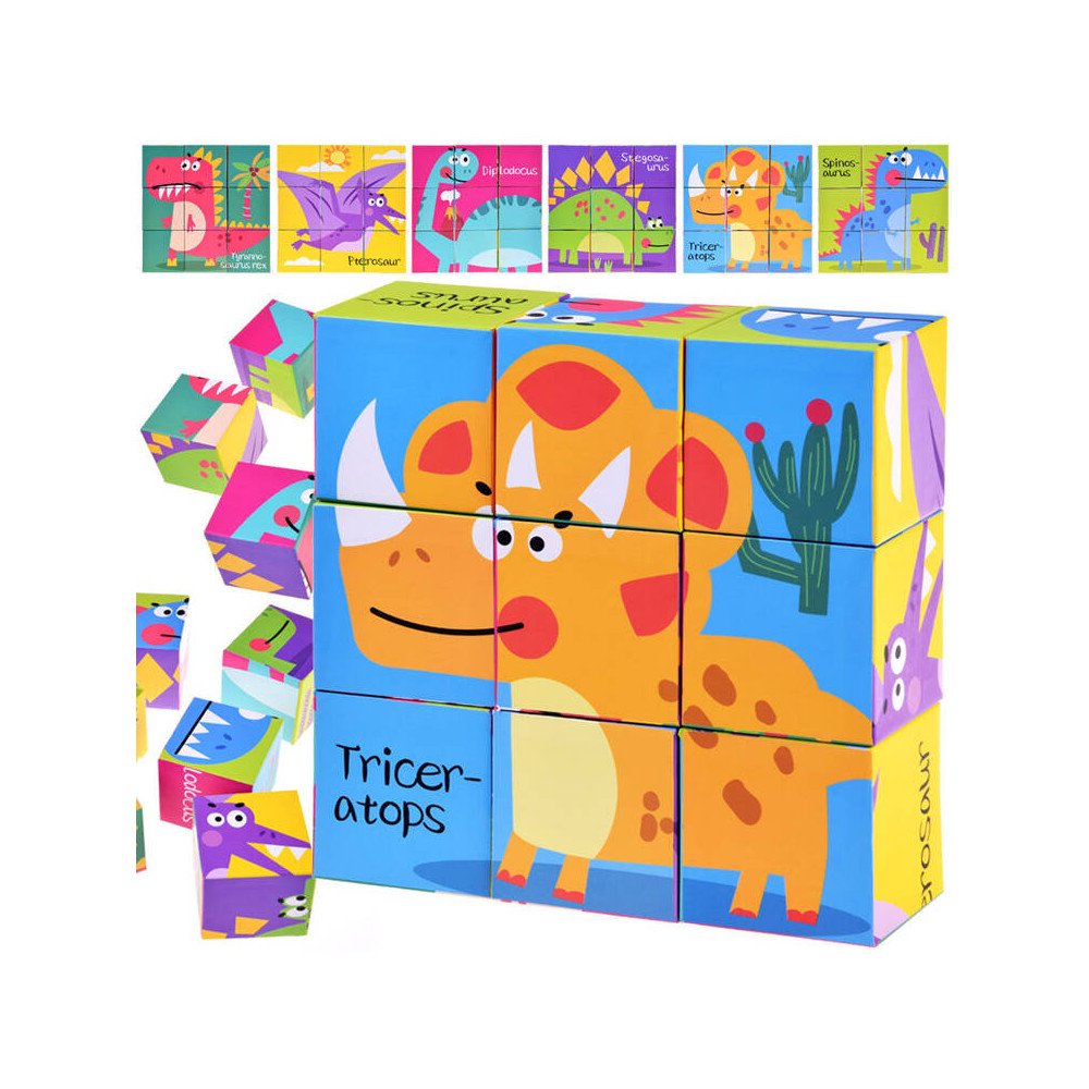 Large Blocks Dinosaurs puzzle 6 pictures ZA 4729