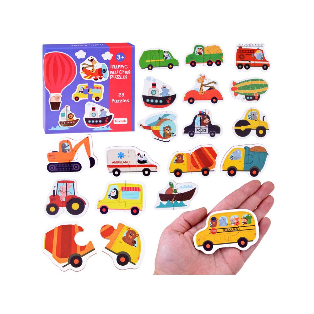 Puzzle jigsaw 23 pieces Vehicles Cars construction machines ZA4750