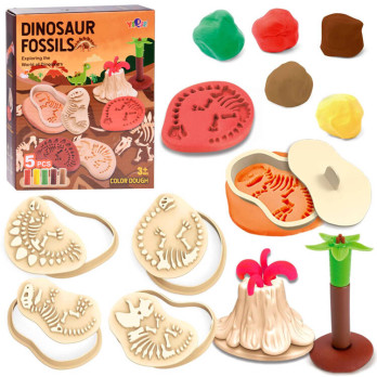Plastic paste form dinosaurs play dough ZA4778