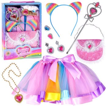 Fabulously colorful outfit for the Little Fairy, clips, beads, wand ZA4792