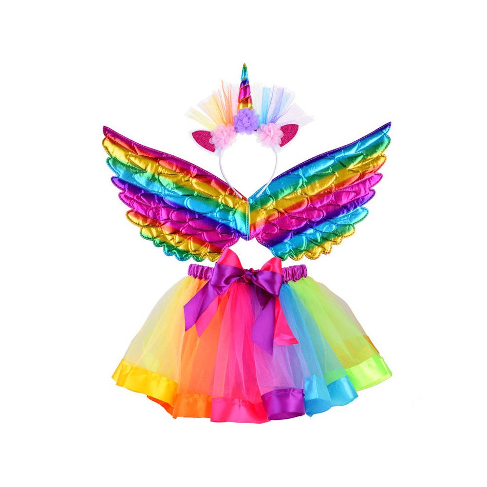 Fairy costume skirt headband wings ZA4804