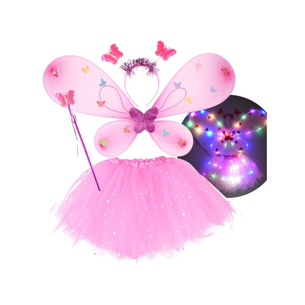 Light pink sparkling Costume for the Little Fairy Butterfly ball ZA4805 JR