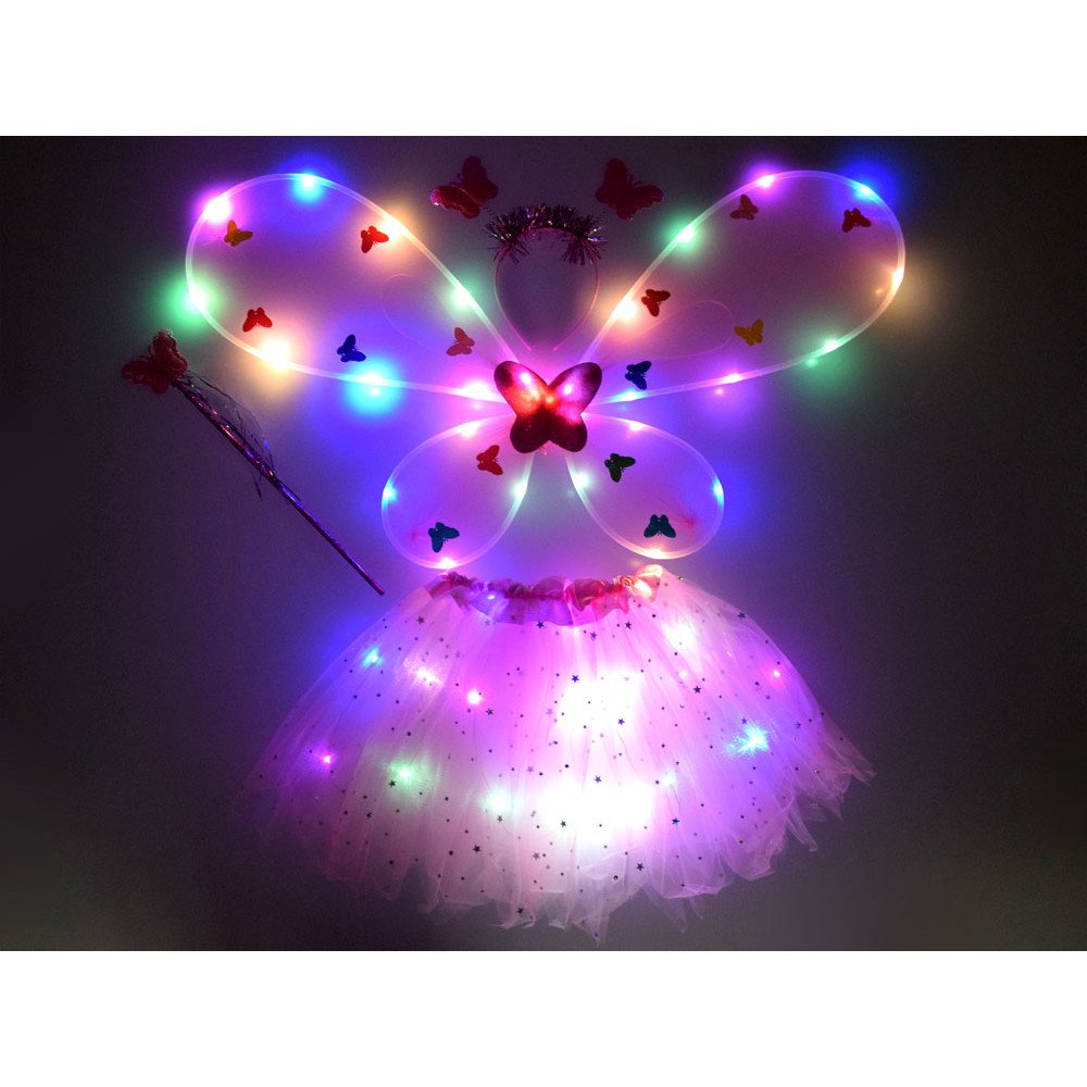 Light pink sparkling Costume for the Little Fairy Butterfly ball ZA4805 JR