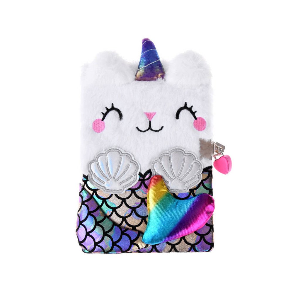 Secret diary notebook with a charming Cat Unicorn Mermaid ZA4821