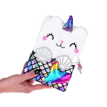 Secret diary notebook with a charming Cat Unicorn Mermaid ZA4821