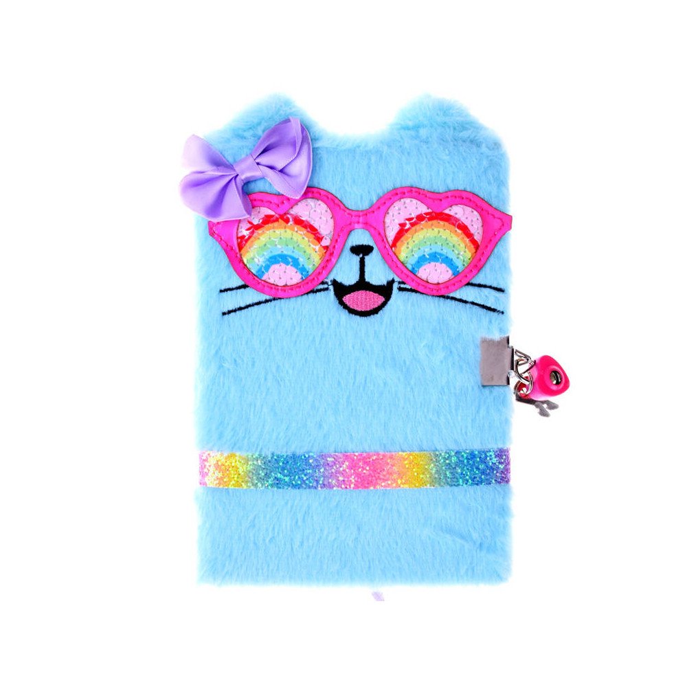 Secret diary notebook with a cute blue Cat ZA4821