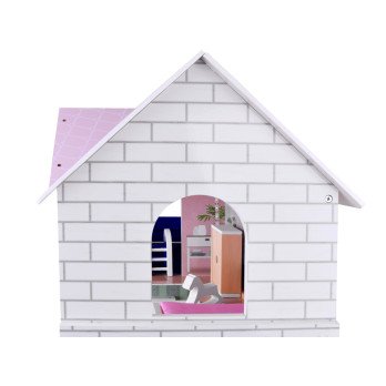 Wooden dollhouse with a swimming pool, an elevator and LED lighting ZA4835