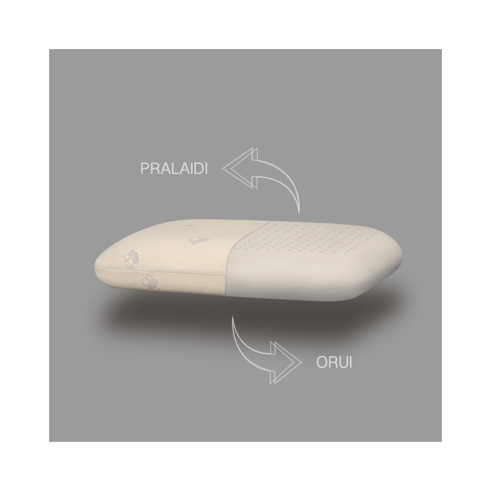 Klasikinė viskoelastinė pagalvė Plius, 65x42x11 cm