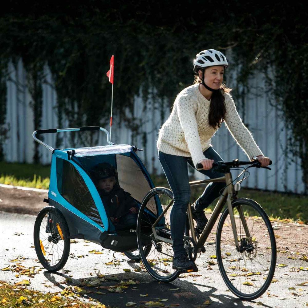 Dviračių priekaba Thule Coaster 2 XT bike trailer+stroll, Blue