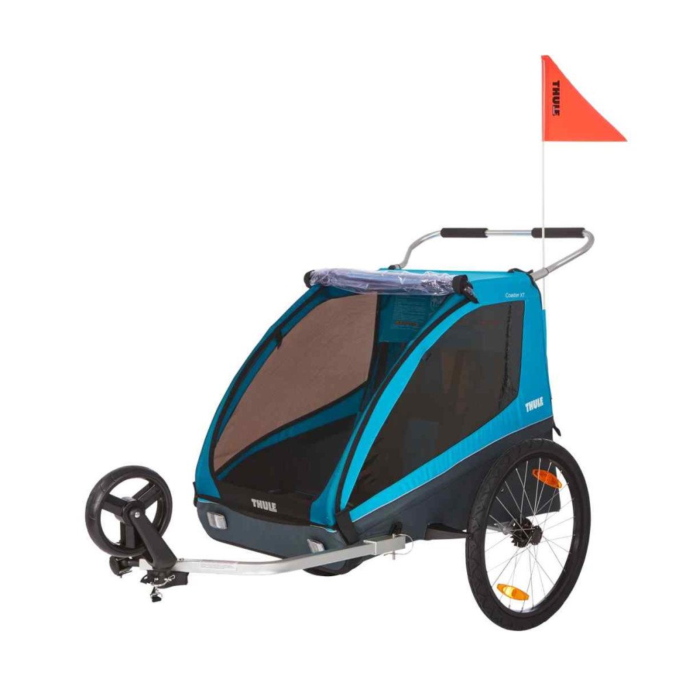 Dviračių priekaba Thule Coaster 2 XT bike trailer+stroll, Blue