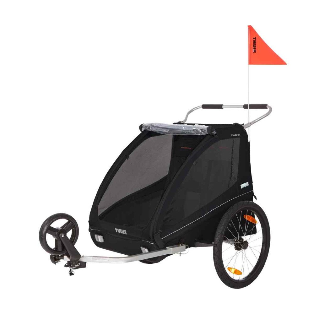 Dviračių priekaba Thule Coaster 2 XT bike trailer+stroll, Black