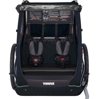 Dviračių priekaba Thule Coaster 2 XT bike trailer+stroll, Black