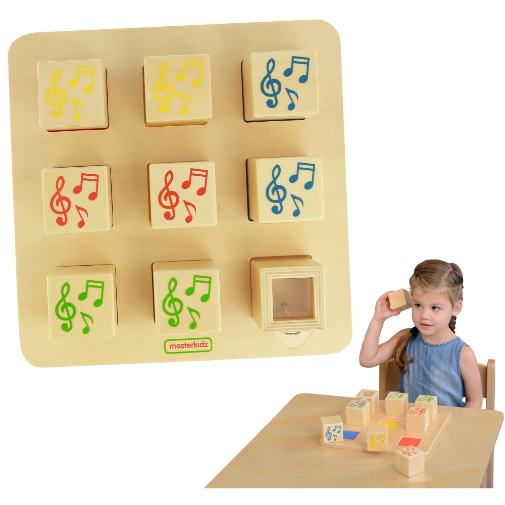 "Masterkidz Montessori" medinis sensorinis rūšiuoklis, derinantis garsus-LEKER-e-vaikas