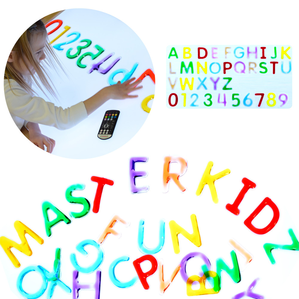MASTERKIDZ Montessori abėcėlės raidžių ir skaičių rinkinys-LEKER-e-vaikas
