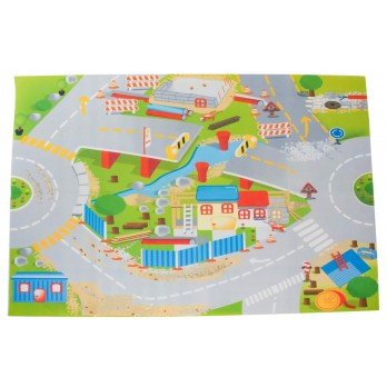 Statybvietės kilimėlis vaikams su automobiliais 120x80 cm-Žaislai, Kūdikiams, Lavinamieji kilimėliai-e-vaikas