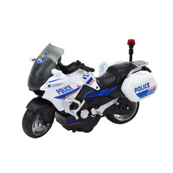 Policijos sportinis motociklas su frikcine pavara, mastelio 1:10-LEANTOYS-e-vaikas