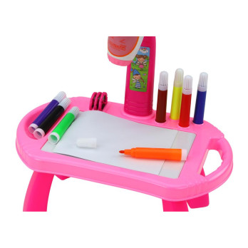 Piešimo stalo projektorius rožinės spalvos-LEANTOYS-e-vaikas