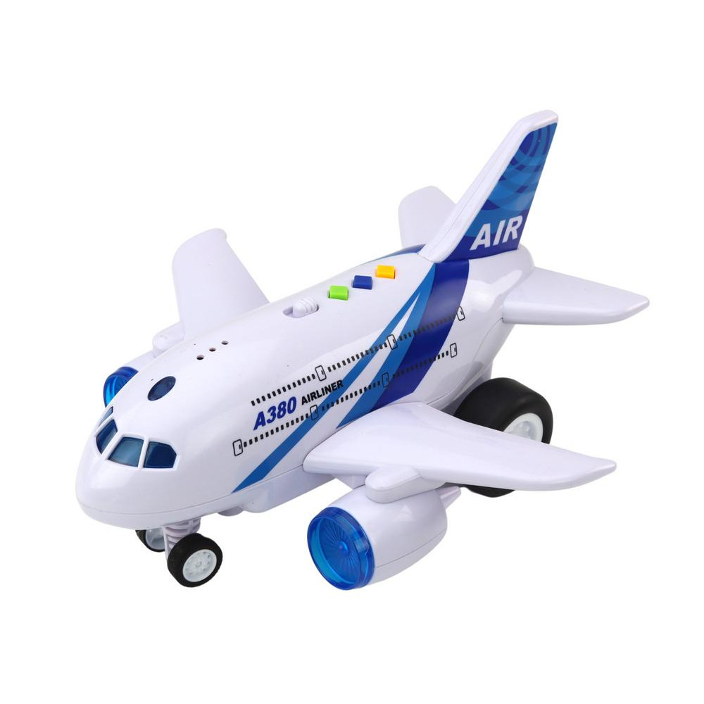 Keleivių lėktuvo vairavimo žibintai skamba baltai ir mėlynai-LEANTOYS-e-vaikas
