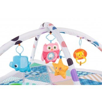 Mokomasis kilimėlis kūdikiams Tent Tipi 2in1 Animals 82x82x140 cm-Žaislai, Kūdikiams, Lavinamieji kilimėliai-e-vaikas