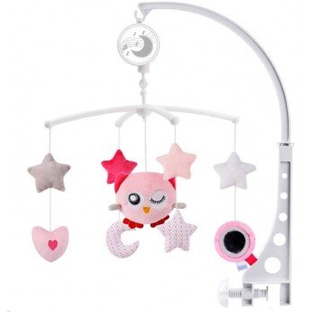 Muzikinė karuselė Pinki Owl, rožinė-Migdukai ir karuselės, Karuselės-e-vaikas