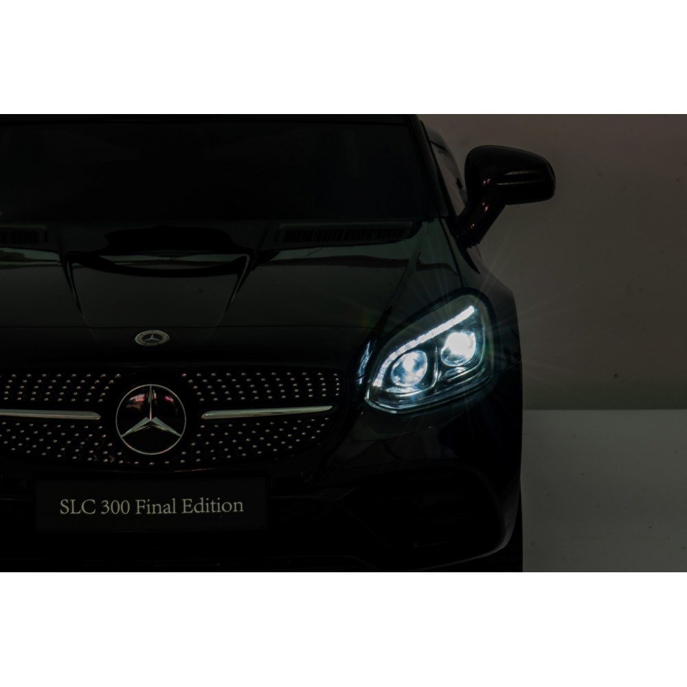 Elektromobilis Mercedes BENZ SLC300 Cabrio, juodas-Elektromobiliai vaikams, Mašinos-e-vaikas