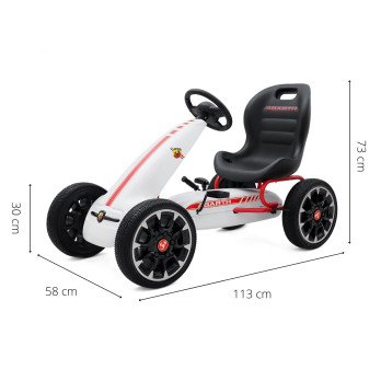 Pedal Go-kart Abarth White