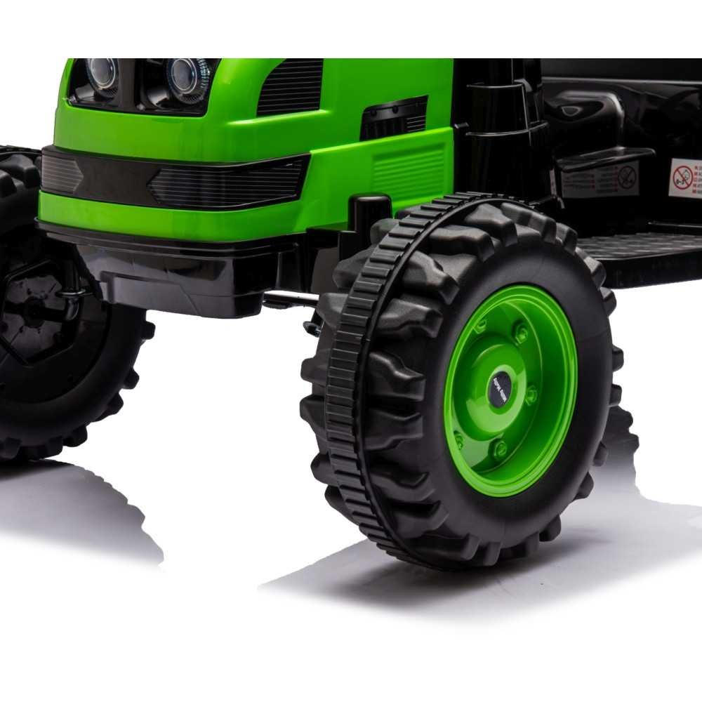 Pojazd na akumulator Traktor z przyczepą Farmer Green