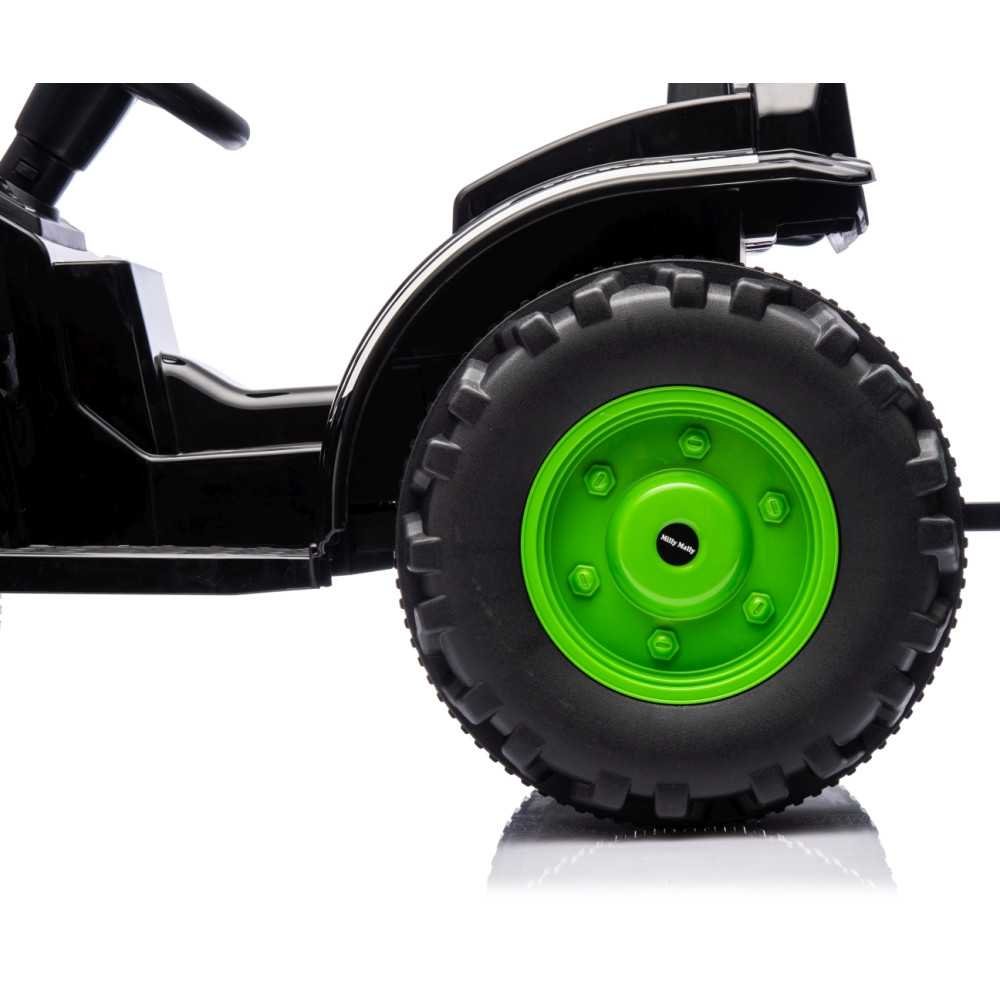 Pojazd na akumulator Traktor z przyczepą Farmer Green