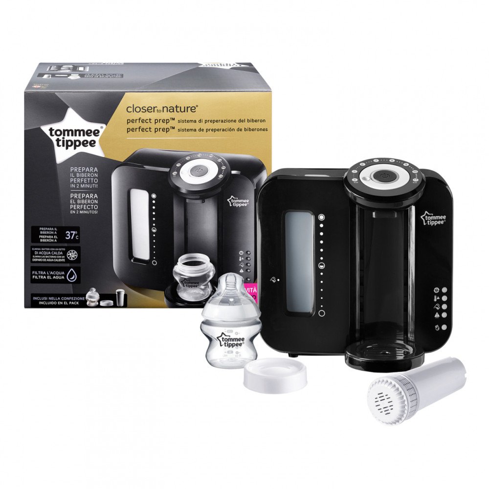 TOMMEE TIPPEE pieno mišinukų paruošimo aparatas PERFECT PREP, juodas, 42372610-Maitinimui, Maisto gaminimo prietaisai-e-vaikas