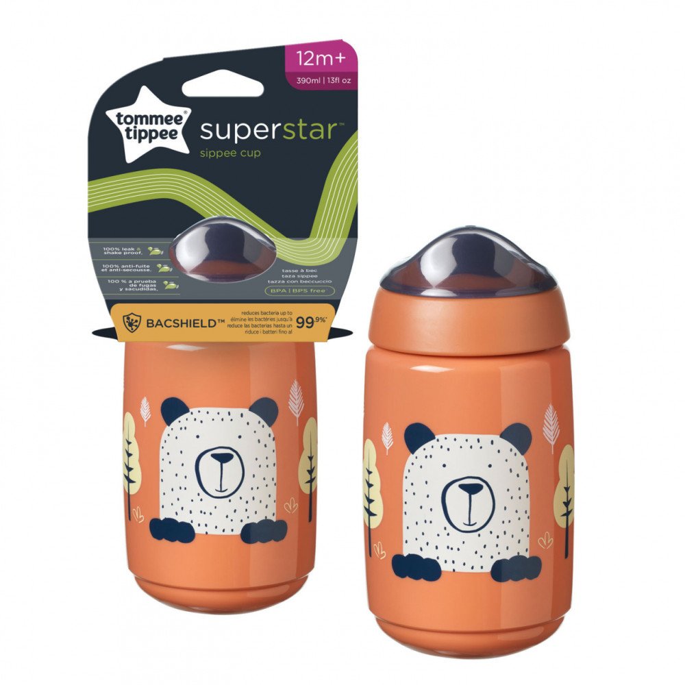 TOMMEE TIPPEE puodelis SIPPER, 12m+, 390ml, red, 447829-Maitinimui, Indai, įrankiai, gertuvės, Puodeliai, gertuvės-e-vaikas