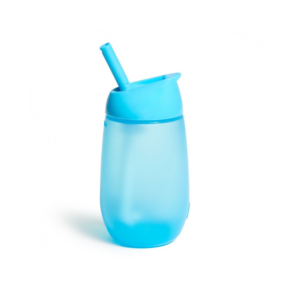 MUNCHKIN gertuvė su šiaudeliu SIMPLE CLEAN, 237ml, blue, 12m+, 90018-Maitinimui, Indai, įrankiai, gertuvės, Puodeliai, gertuvės-