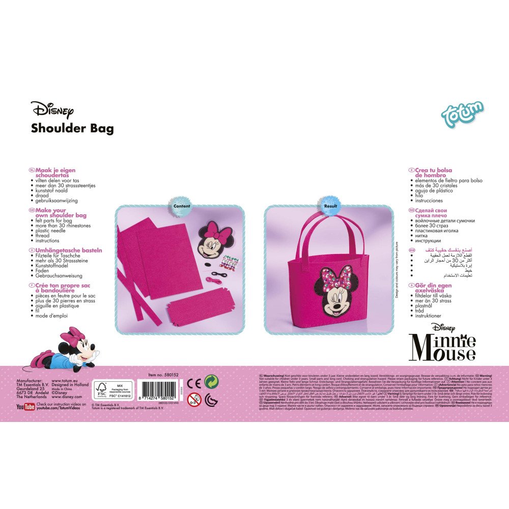 TOTUM DISNEY MINNIE MOUSE rankinė, 580152-Drabužiai ir aksesuarai, Aksesuarai, Rankinės, kuprinės, lagaminai-e-vaikas