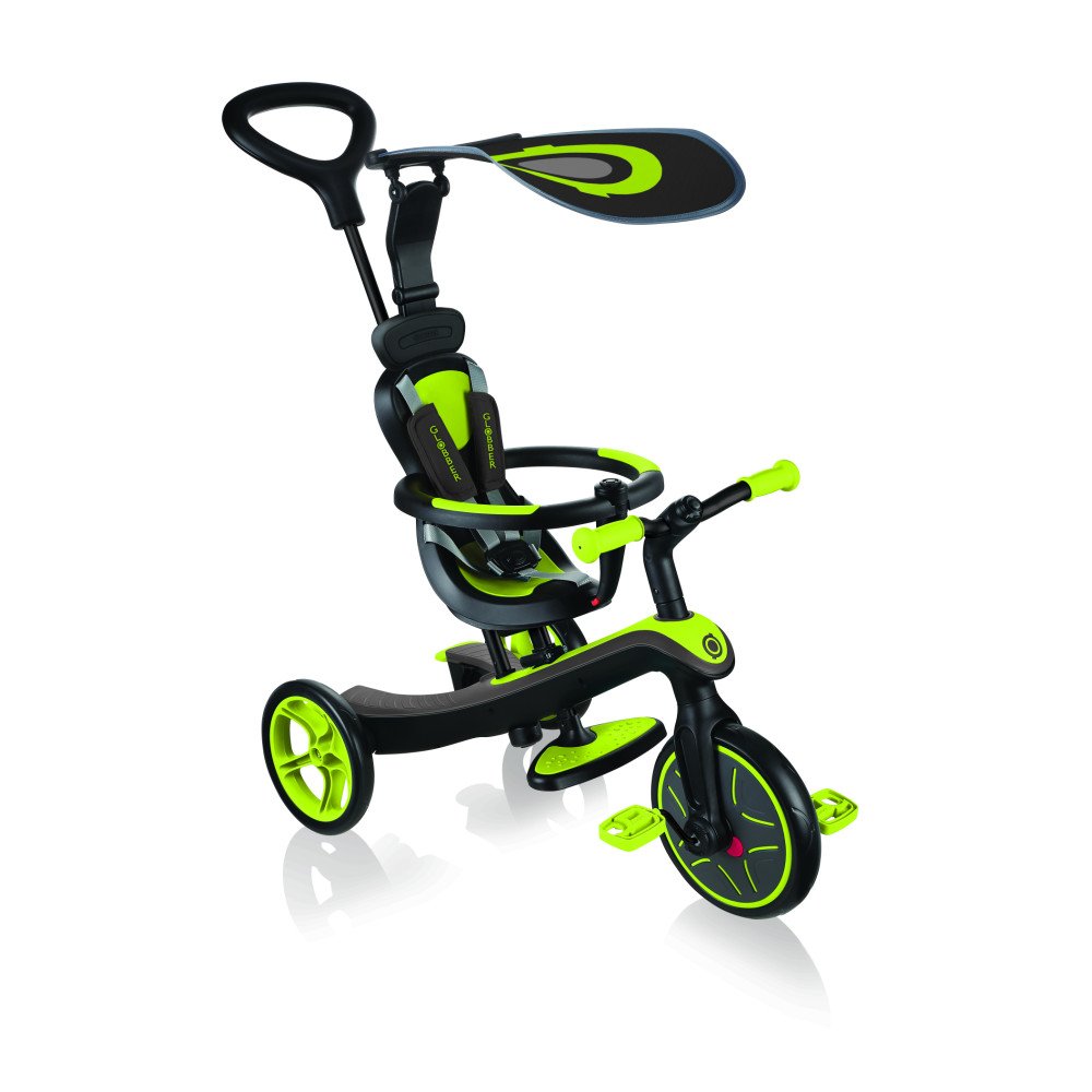 GLOBBER triratukas Trike Explorer 4in1, žalias, 632-106-2-Judėjimui, Triratukai vaikams-e-vaikas