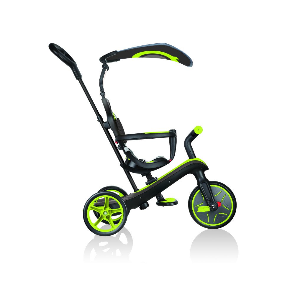 GLOBBER triratukas Trike Explorer 4in1, žalias, 632-106-2-Judėjimui, Triratukai vaikams-e-vaikas