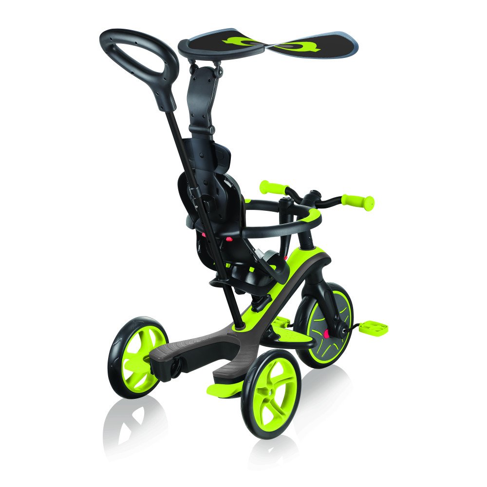 GLOBBER triratukas Trike Explorer 4in1, žalias, 632-106-2-Judėjimui, Triratukai vaikams-e-vaikas