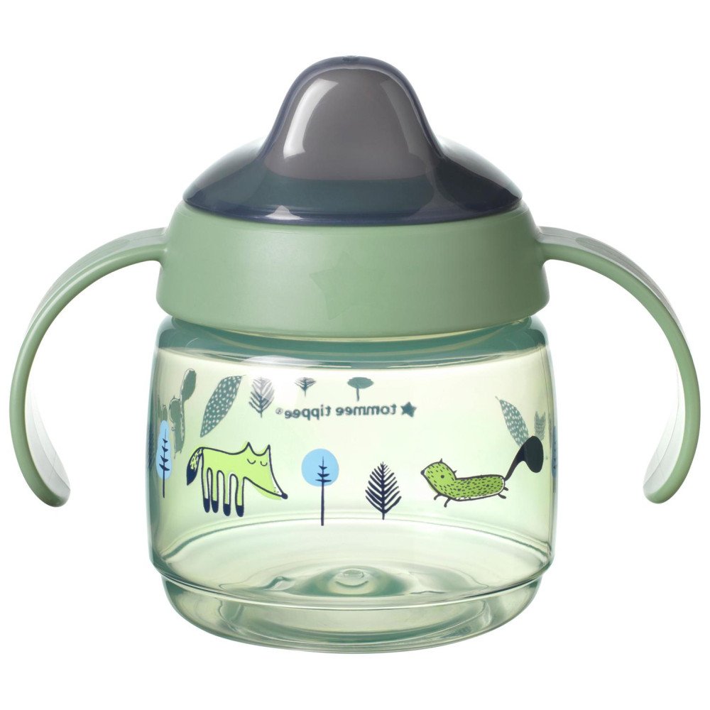 TOMMEE TIPPEE puodelis WEANING SIPPEE, 4 m+, 190ml, green, 447826-Maitinimui, Indai, įrankiai, gertuvės, Puodeliai, gertuvės-e-v