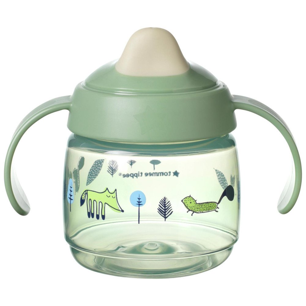 TOMMEE TIPPEE puodelis WEANING SIPPEE, 4 m+, 190ml, green, 447826-Maitinimui, Indai, įrankiai, gertuvės, Puodeliai, gertuvės-e-v