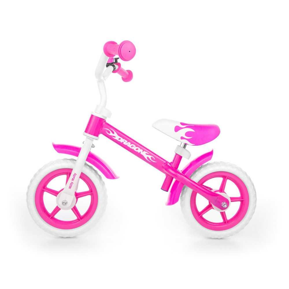 Milly Mally Walking Bike Dragon Pink-Judėjimui, Balansiniai dviratukai-e-vaikas