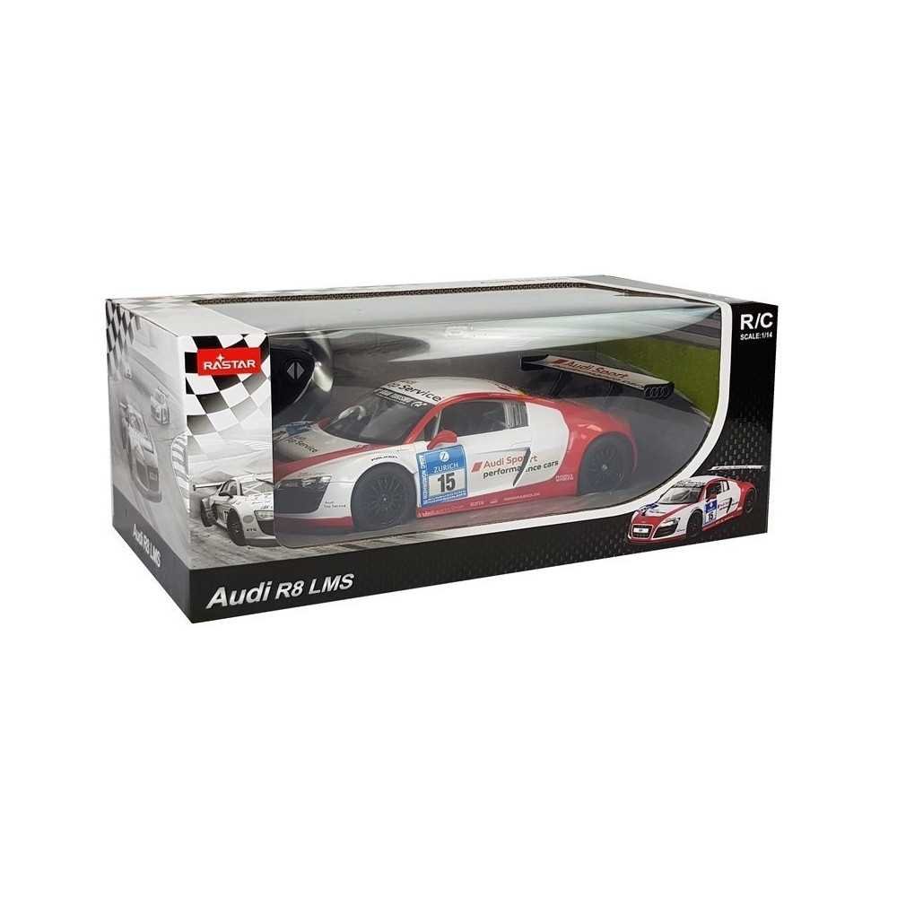 Car R/C Audi R8 LMS Rastar 1:14 White-Red