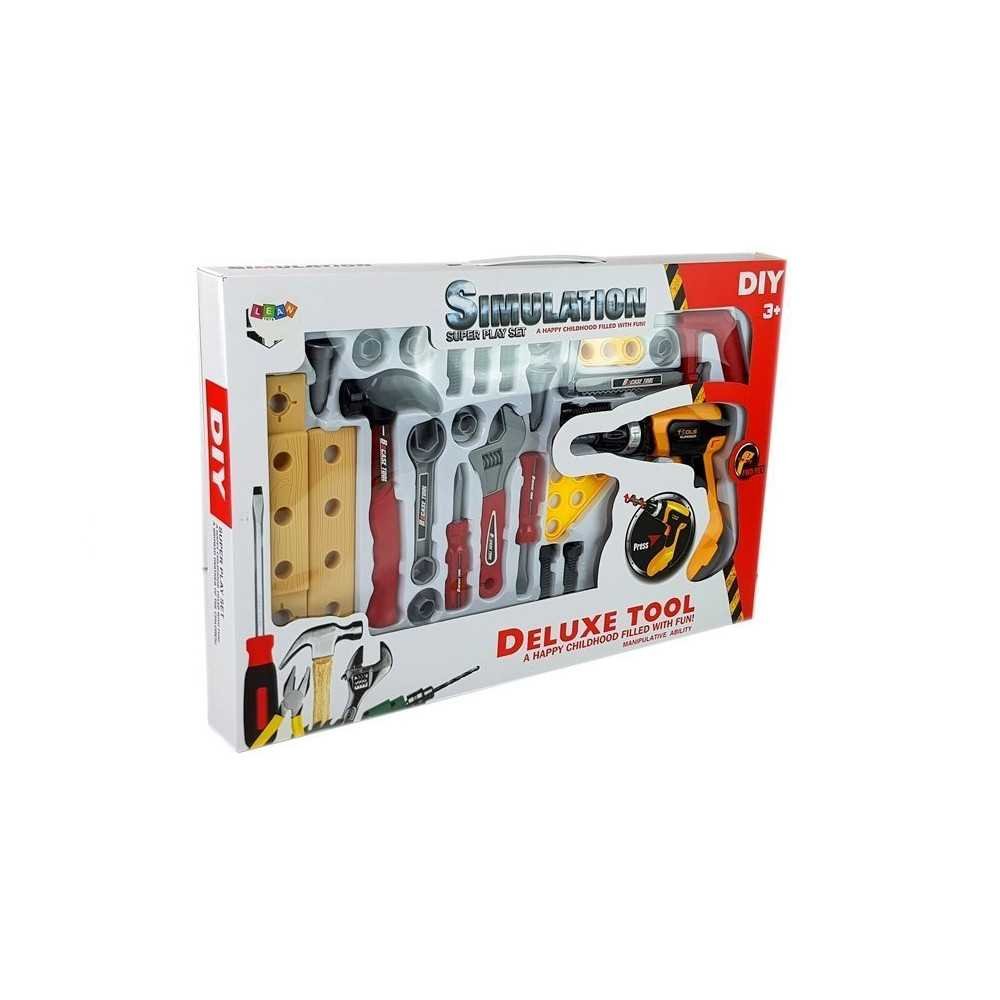 DIY Tool Set 29 Pieces Drill Hammer Saw