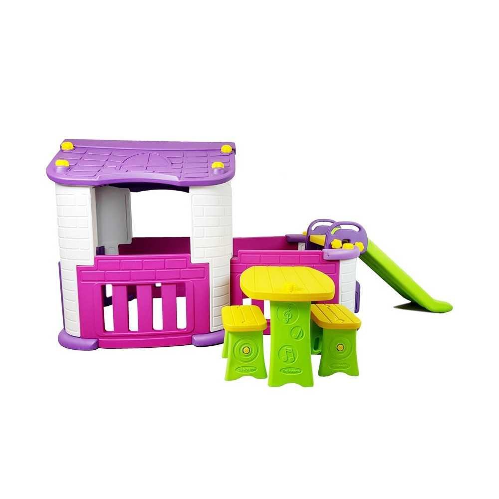 Garden Set House Table Slide Pink and Purple