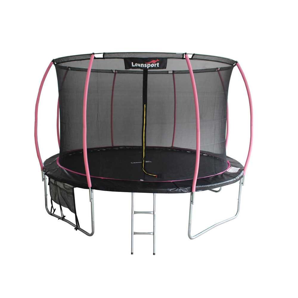 LEAN Sport Max 14ft Trampoline Black-Pink