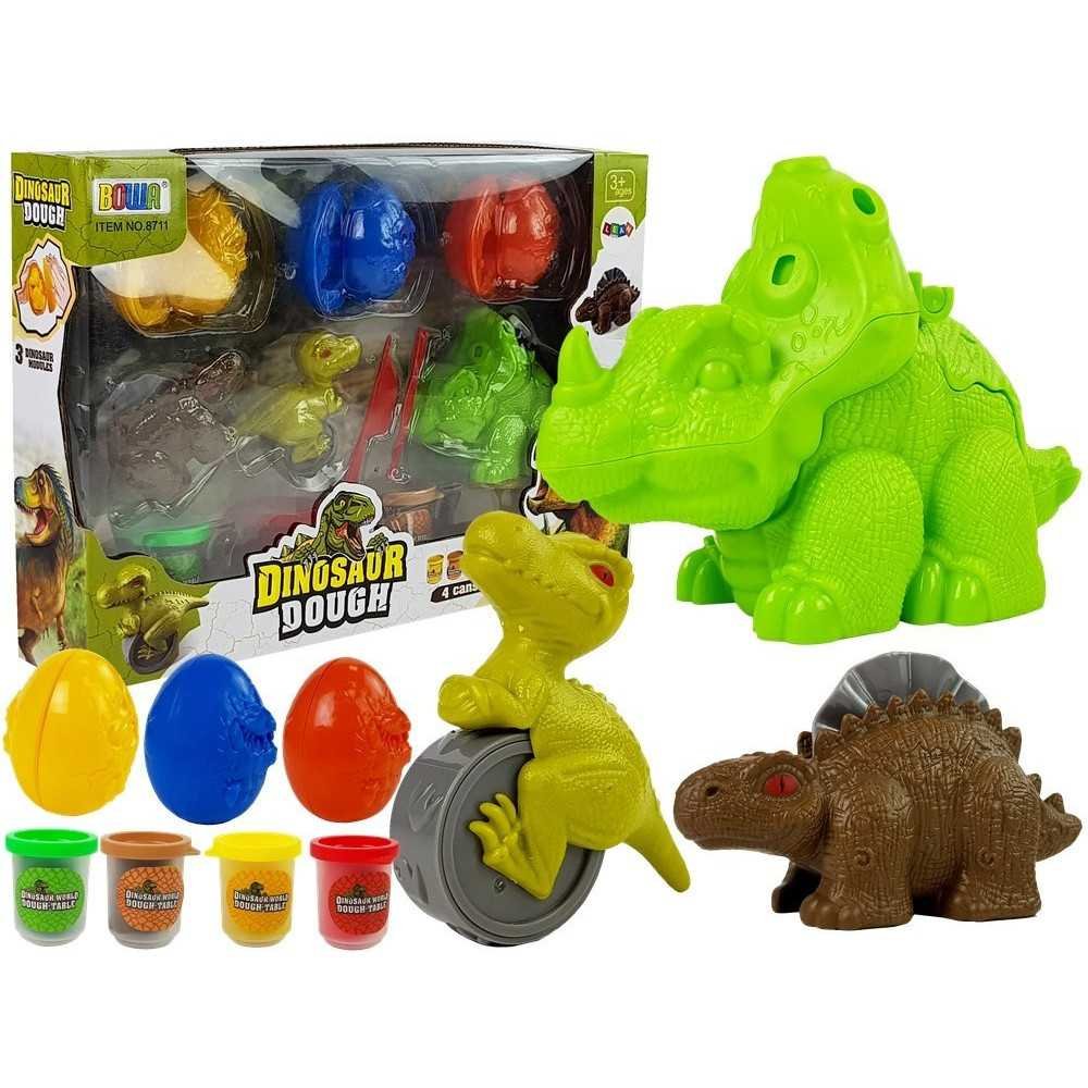 Play Daugh Dinosaurs Eggs Mould 12 Pieces 4 Colours