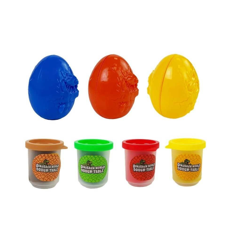 Play Daugh Dinosaurs Eggs Mould 12 Pieces 4 Colours