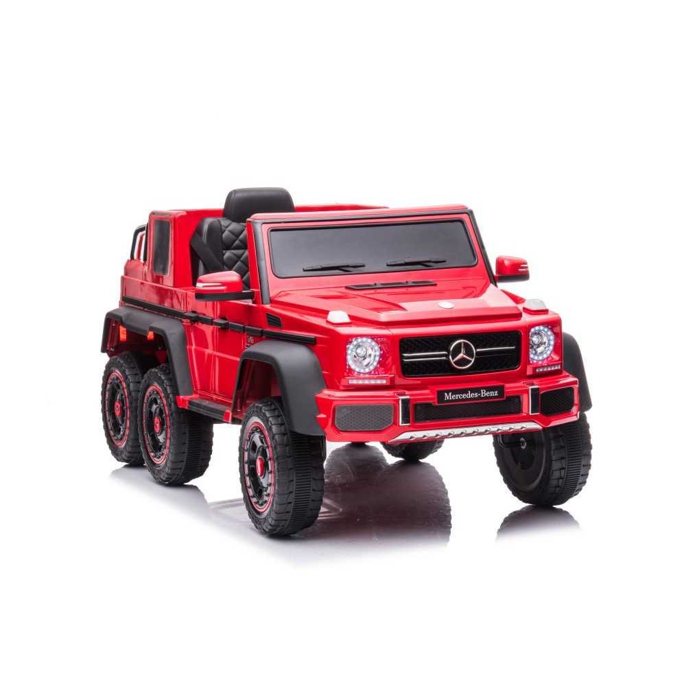 Elektromobilis Mercedes Benz G63 6X6, raudonas-Elektromobiliai vaikams, Visureigiai-e-vaikas