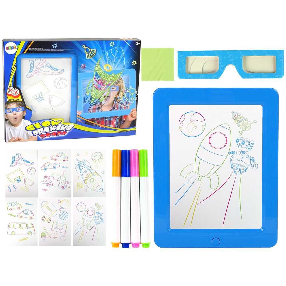 Magic Illuminated 3D Whiteboard Glasses Pink