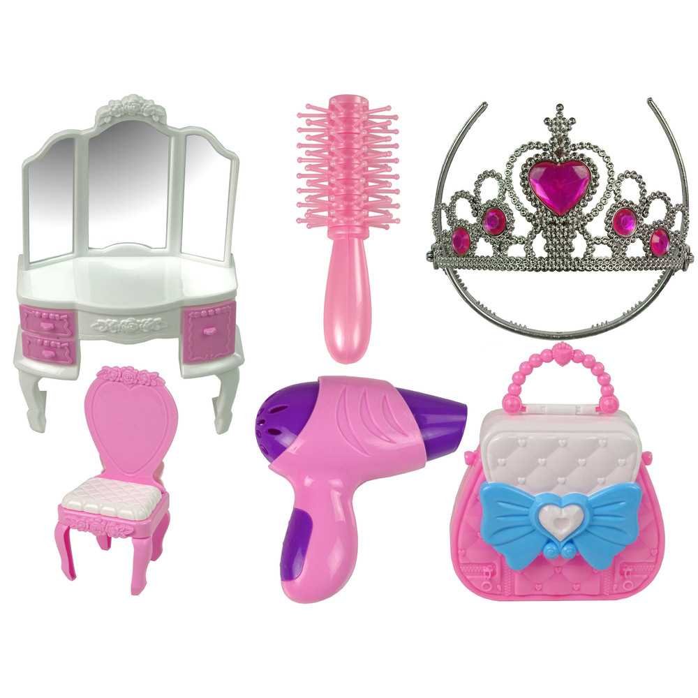 Princess Tent for Kids Beauty Salon Pink Accessories Crown