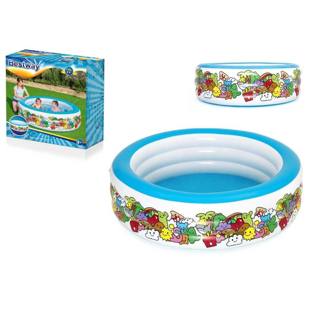 Inflatable Round Pool 196 cm x 53 cm Bestway 51122