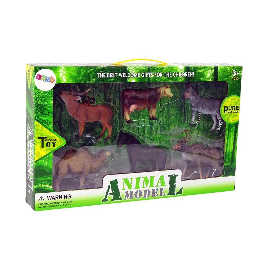 Set of Domestic Animals Forest Deer Cow