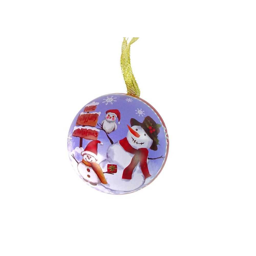 Christmas Metal Bauble Snowman Tree Ornament